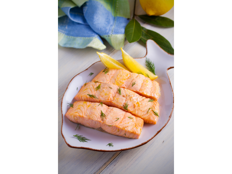 Baked Salmon with Asparagus and Lemon Butter Sauce